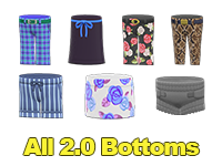 Animal Crossing Items Switch All 2.0 Bottoms