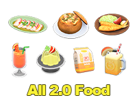 Animal Crossing Items Switch All 2.0 Food